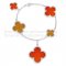 Van Cleef & Arpels Magic Alhambra Bracelet 5 Motifs White Gold With Tiger's Eye Carnelian