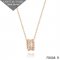 Van Cleef Arpels Perlee Pendant in Pink Gold with Diamonds 3 Rows