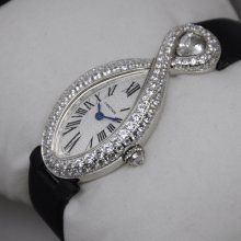 Cartier Baignoire swiss diamond ladies watch replica stainless steel