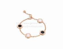 Cheap BVLGARI BVLGARI Bracelet in Pink Gold with Mother of Pearl and Onyx