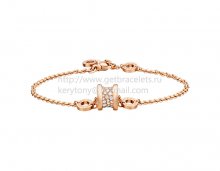 Replica Bvlgari B.zero1 Soft Bracelet in Rose Gold with Pave Diamonds