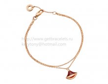 Replica Bvlgari DIVAS' Dream Bracelet Rose Gold with Carnelian