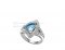 Replica Bvlgari Divas' Dream Openwork Ring White Gold with an Aquamarine and Set with Pave Diamonds