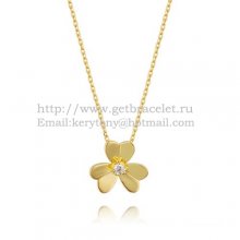 Van Cleef Arpels Frivole Necklace Yellow Gold With Round Diamonds