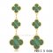 Replica Van Cleef & Arpels Malachite Yellow Gold Earrings