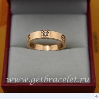 Cheap Cartier Love Pink Gold Ring With 3 Diamonds