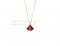 Replica Bvlgari Divas' Dream Necklace in Rose Gold with Carnelian and Diamond