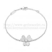 Van Cleef & Arpels Flowers Frivole Bracelet 1 Flowers White Gold With Diamond