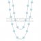 Van Cleef & Arpels Vintage Alhambra Necklace White Gold 20 Motifs With Turquoise Mother Of Pearl