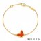 Fake Van Cleef & Arpels Sweet Alhambra Bracelet In Yellow With Red Butterfly