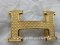 Hermes Reversible Belt 18K Gold Rhombus Stripe Buckle