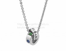 Replica BVLGARI BVLGARI necklace with White Gold with Blue Sapphires and Tsavorite