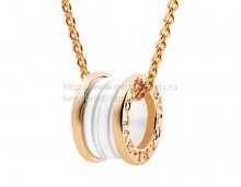 Replica Bvlgari B.zero1 Pendant with White Ceramic Rose Gold Chain