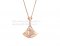 Replica Bvlgari Divas' Dream Sculpting Fan-Shaped Necklace Rose Gold with Mother of Pearl and Pave Diamonds