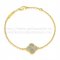 Van Cleef & Arpels Sweet Alhambra Bracelet Yellow Gold With Gray Mother Of Pearl