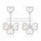 Van Cleef & Arpels Sweet Alhambra Effeuillage Earrings White Gold With White Mother Of Pearl