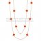 Van Cleef & Arpels Vintage Alhambra Necklace Pink Gold 10 Motifs With Carnelian Mother Of Pearl