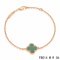 Fake Van Cleef & Arpels Sweet Alhambra Bracelet In Pink Gold With Malachite