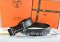 Hermes Reversible Belt Black/Black Ostrich Stripe Leather With 18K Black Silver Narrow H Buckle