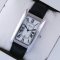 Cartier Tank Americaine mens replica watch W2603256 steel black leather strap