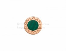 Fake BVLGARI BVLGARI MAKE YOUR PAIR Rose Gold Single Earrings Set with Malachite