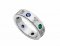 Replica BVLGARI BVLGARI Ring in White Gold with Blue Sapphires and Tsavorite