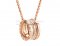 Replica Bvlgari B.zero1 Design Legend Necklace with Rose Gold Pendant Set with Pave Diamonds