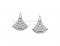 Replica Bvlgari DIVAS' Dream White Gold Stud Earrings with Pave Diamonds