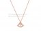 Replica Bvlgari Divas' Dream Rose Gold Openwork Necklace with Central Diamond and Pave Diamonds