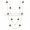 Van Cleef & Arpels Vintage Alhambra Necklace Pink Gold 10 Motifs With Black Agate Mother Of Pearl