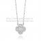 Van Cleef & Arpels Vintage Alhambra Pendant White Gold With Diamonds