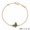 Cheap Van Cleef & Arpels Sweet Alhambra Butterfly Bracelet In Pink Gold With Malachite