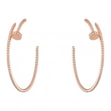 Replica Cartier Juste Un Clou Earring 18K Pink Gold With Diamonds N8515009