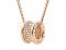 Replica Bvlgari B.zero1 Pave Diamond Pendant with Rose Gold Chain