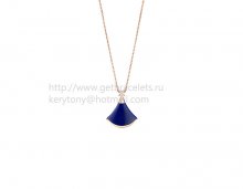 Replica Bvlgari Divas' Dream Necklace in Rose Gold with Lapis Lazuli and Diamond