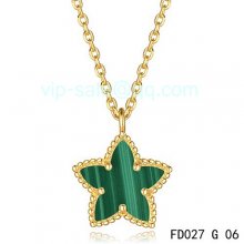 Fake Van Cleef & Arpels Alhambra Maple Leaf Pendant In Yellow Gold