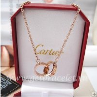 Imitation Cartier Love Necklace Pink Gold B7212300