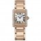 Cartier Tank Francaise womens diamond watch replica WE10456H 18K pink gold