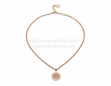 Cheap BVLGARI BVLGARI Pink Gold Pave Diamond Necklace