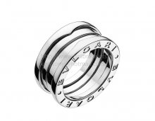 Replica Bvlgari B.zero1 3-Band Spiral Ring in White Gold