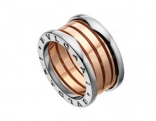 Replica Bvlgari B.zero1 4-Band Beautiful Mistake Ring in Rose and White Gold