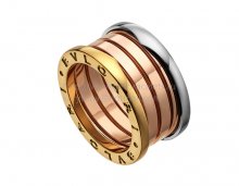 Replica Bvlgari B.zero1 4-Band Ring in Rose White and Yellow Gold