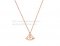 Replica Bvlgari Divas' Dream Rose Gold Openwork Necklace with Rose Gold Pendant with a Central Diamond