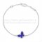 Van Cleef & Arpels Sweet Alhambra Butterfly Bracelet White Gold With Lapis Stone Mother Of Pearl