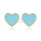 Van Cleef & Arpels Sweet Alhambra Heart Earrings Yellow Gold With Turquoise Mother Of Pearl