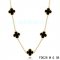 Replica Van Cleef & Arpels Vintage Alhambra Necklace In Yellow Gold With 5 Motifs