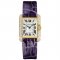 Cartier Tank Anglaise small diamond watch WT100014 18K yellow gold leather strap