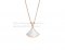 Replica Bvlgari Divas' Dream Necklace Rose Gold with Mother of Pearl and Pave Diamonds