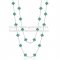 Van Cleef & Arpels Vintage Alhambra Necklace White Gold 20 Motifs With Malachite Mother Of Pearl