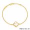 Fake Van Cleef & Arpels Sweet Alhambra Bracelet In Yellow Gold With White Mother-Of-Pearl